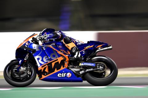 Oliviera driving the MotoGP for Team KTM Red Bull Tech with ELF
